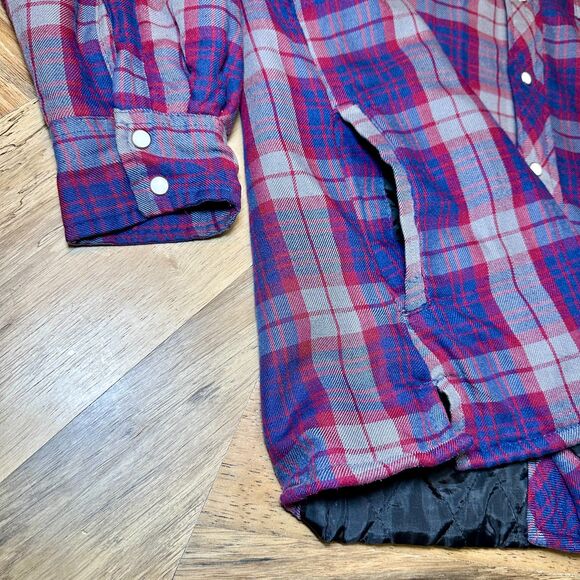 Vintage Wrangler Western Workwear Shacket XL Quilted Flannel Y2K - Picture 8 of 9